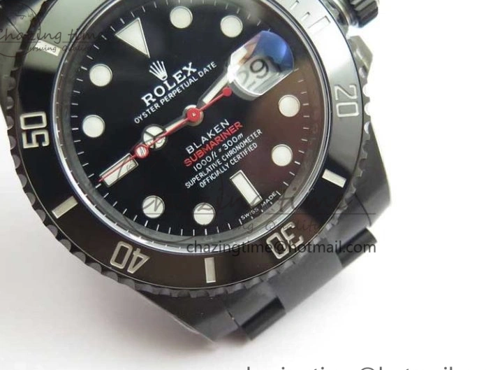 PVD 1:1 Noob Bracelet V10.5 Black PVD RED on SINGLE Dial Edition Submariner A2836 BLAKEN Best 0220